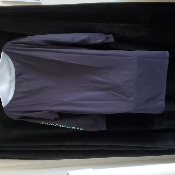 Black Long-Sleeved Plus Size Rincensored T-shirt Dresses Women Sizes 1X, 3X, 4X - Picture 6 of 6